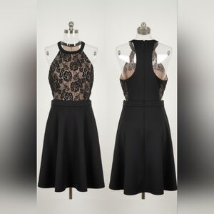 🖤 Speechless Black Lace Halter Dress – Size 11, NWT! Designer Chic Romantic